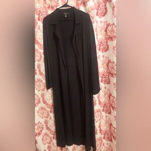 Forever 21 Black Maxi Dress Duster/Open front cover up